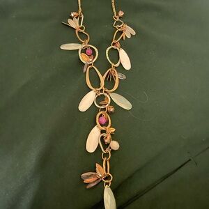 Elegant Gold and Purple Women's Necklace